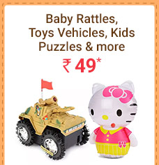 Baby Rattles, Toys Vehicles, Kids Puzzles & more @ Rs. 49* | Coupon: MAR49T