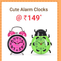 Cute Alarm Clocks @ Rs. 149* | Coupon: APR149C