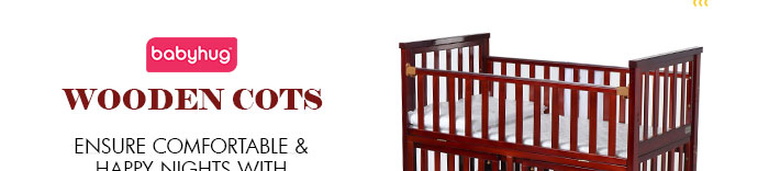 Babyhug Wooden Cots - Ensure comfortable & happy nights with Babyhug sleeping range