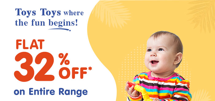 Flat 32% OFF* on Entire Toys Range