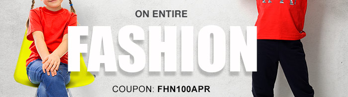 100% CASHBACK* on Entire Fashion Range | COUPON: FHN100APR 100% CASHBACK* on Entire Fashion Range | COUPON: FHN100APR