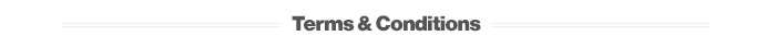 Terms & Conditions Terms & Conditions