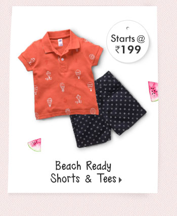 Beach Ready Shorts & Tees - Starts at Rs. 199*