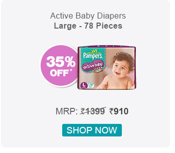 Pampers Active Baby Diapers Large - 78 Pieces 