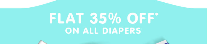 Flat 35% OFF* on All Diapers | Coupon: JL35FEST