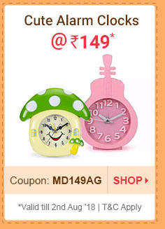 Cute Alarm Clocks @ Rs. 149* | Coupon: MD149JL