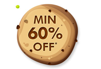 Min. 60% OFF*