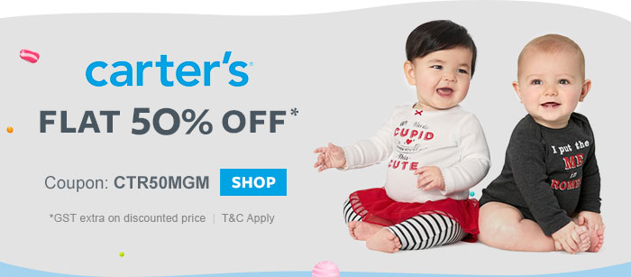 Flat 50% OFF* on Entire Carter's Range