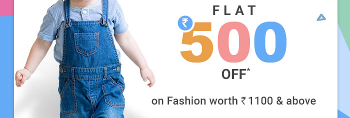 Flat Rs. 500 OFF* on Fashion worth Rs. 1100 & above