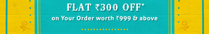 Flat Rs. 300 OFF* on Your Order worth Rs. 999 & above