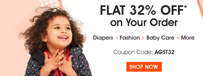 Flat 32% OFF* on Your Order | Coupon: AGST32