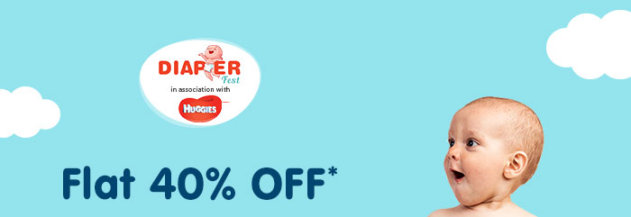 Flat 40% OFF* on Entire Huggies Range