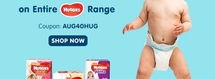 Flat 40% OFF* on Entire Huggies Range