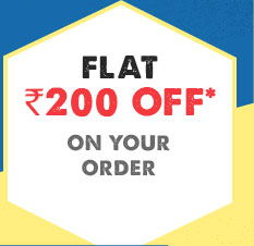 Flat Rs. 200 OFF* on Your Order