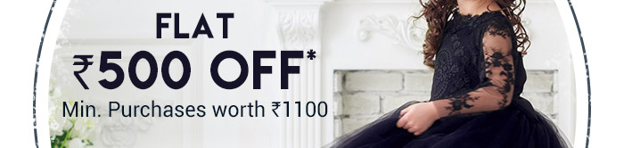 Flat Rs. 500 OFF* on Entire Fashion Range | Minimum Purchases worth Rs. 1100