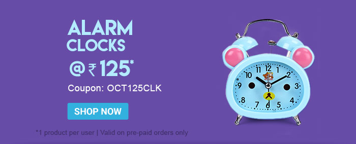 Alarm Clocks @ Rs. 125*