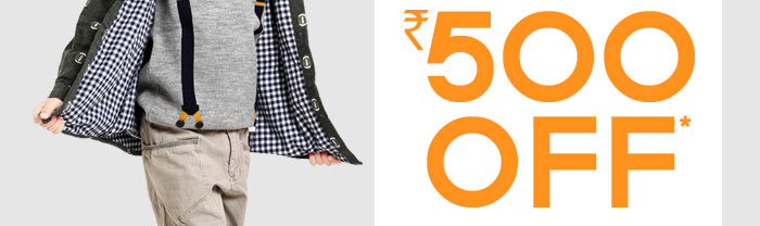 Flat Rs. 500 OFF* on Entire Fashion Range | COUPON: OCTR500FSH