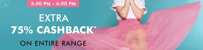 Extra 75% Cashback* on Entire Fashion Range  |  Coupon: NV75FC