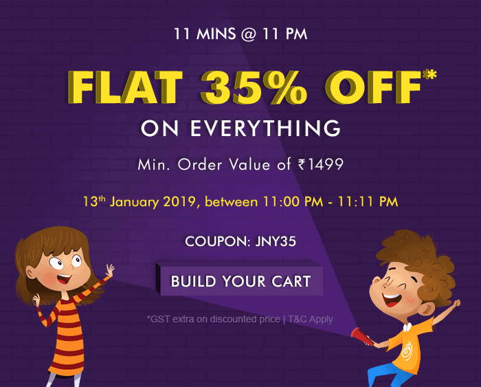 11 Mins @ 11 PM | Flat 35% OFF* on Everything
