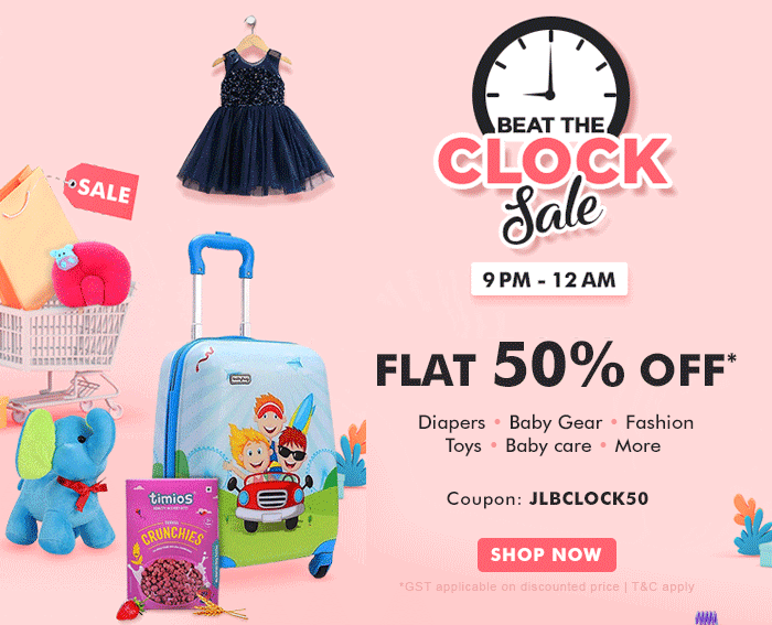 Beat The Clock Sale FLAT 50% OFF*