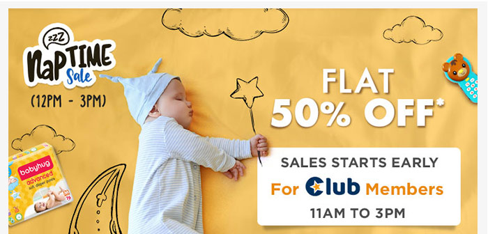 Naptime Sale Flat 50% OFF