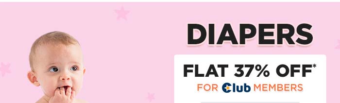 Diapers Flat 37% OFF* For Club Members