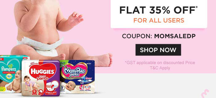 Diapers Flat 35% OFF* For All users