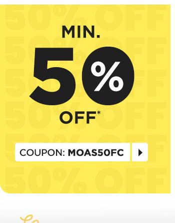Min. 50% OFF*