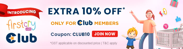 Introducing FirstCry Club Extra 10% OFF*