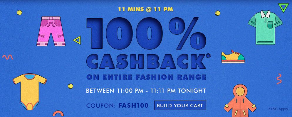 11@11: 100% cashback on Fashion