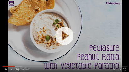 PediaSure Peanut Raita with Vegetable Paratha