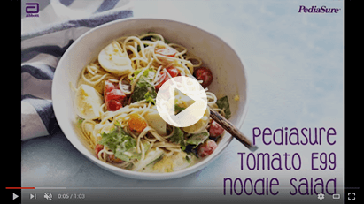 PediaSure Tomato Egg Noodle Salad