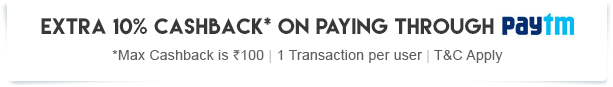 Extra 10% Paytm Cashback on paying through Paytm Wallet