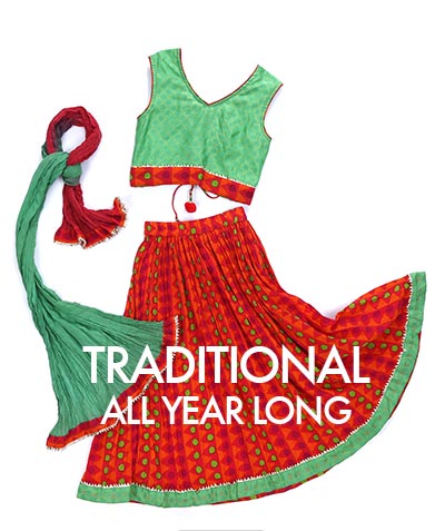 Red & Green traditional wear for Boys & Girls Red & Green traditional wear for Boys & Girls