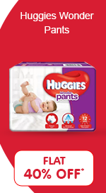 Huggies Wonder Pants Small Size Diapers
Flat 40% OFF*