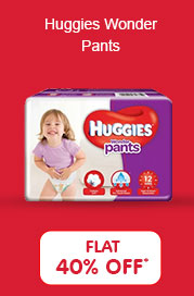 Huggies Wonder Pants Large Size Diapers
Flat 40% OFF*