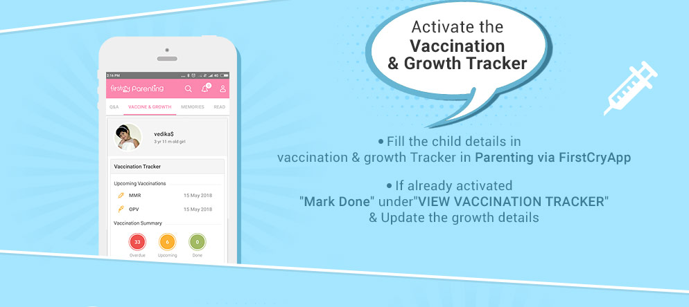 Activate the Vaccination & Growth Tracker