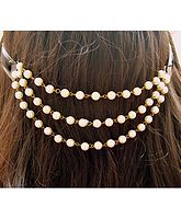 pretty-ponytails pearl hair clip-golden
