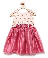 winakki-kids mini flower bodice applique dress-rose pink