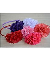 pretty-ponytails set of 6 floral party hairbands-multicolour