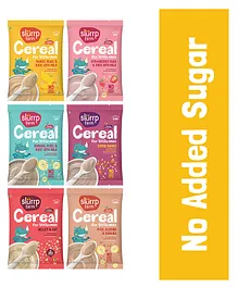 Slurrp Farm No Added Sugar, No Salt, Multigrain Cereals Trial Pack Combo | Healthy Food for Kids. Pack of 6 - 50 gm Each