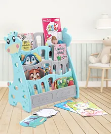 4 Shelf Multipurpose Deer Shape Book Shelf For Children- Green