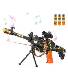 Fiddlerz Army Style Toy Gun With Light & Music - Blue