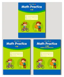 Maths Practice Homeschool Writing Book Pack of 3 - English