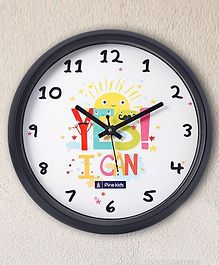 Pine Kids Yes I Can Wall Clock  - White