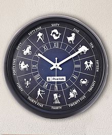 Pine Kids Zodiac Wall Clock - Blue & Black