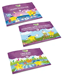 Drawing Colouring & Origami Activity Set C Pack of 3 - English