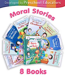 Intelliskills Good Habits With Benny & Buzo Moral Story Books Set of 8 - English