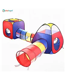 Playhood 4 In 1 Tunnel Tent - Multicolour