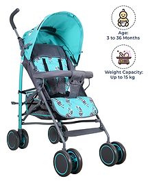 POLKA TOTS Zebra Stroller Pram for 0 to 3 Years Kids 5 Point Safety Harness Adjustable Lightweight Travel Buggy - Blue POLKA TOTS Zebra Stroller Pram for 0 to 3 Years Kids 5 Point Safety Harness Adjustable Lightweight Travel Buggy - Blue